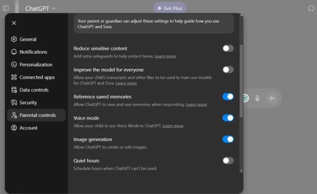 OpenAI ChatGPT for Teens with parental controls and enhanced safety features