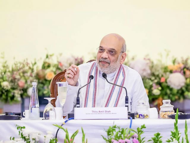 Union Home Minister Amit Shah in a file photograph ahead of meetings on Siliguri Corridor security.