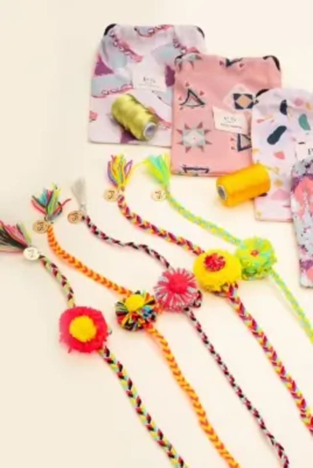 Women in Bageshwar preparing handmade Rakhis for soldiers ahead of Raksha Bandhan.