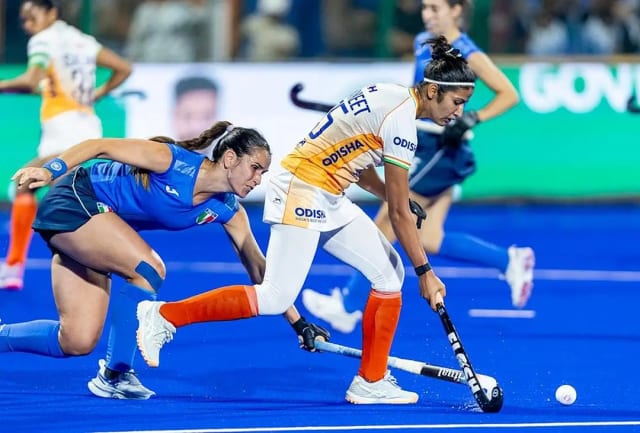 India women’s hockey team players during Hockey World Cup match against Australia