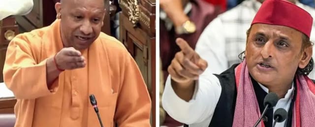Akhilesh Yadav and Yogi Adityanath amid BJP-SP AI video controversy
