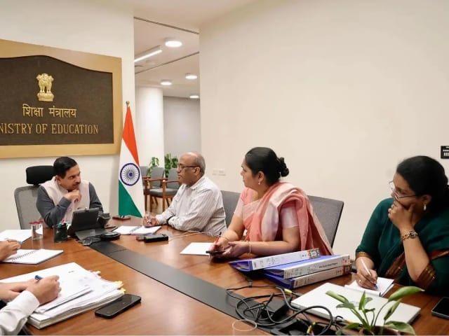 Education Minister Pralhad Joshi reviews school education reforms and exam preparedness