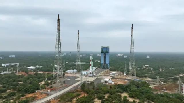 ISRO GSLV-F17 rocket carrying EOS-05 Earth observation satellite at Sriharikota