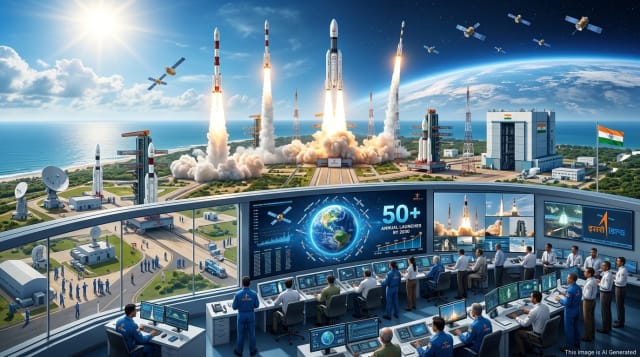 India Targets 50 Space Launches Annually by 2030: IN-SPACe Chairman Pawan Goenka - NationPath Image