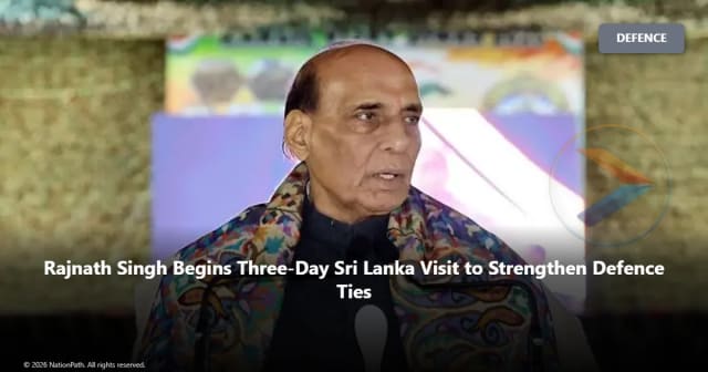 Defence Minister Rajnath Singh during an official engagement ahead of his three-day Sri Lanka visit.