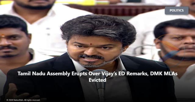 Tamil Nadu Chief Minister Vijay speaking during an Assembly session in Tamil Nadu.