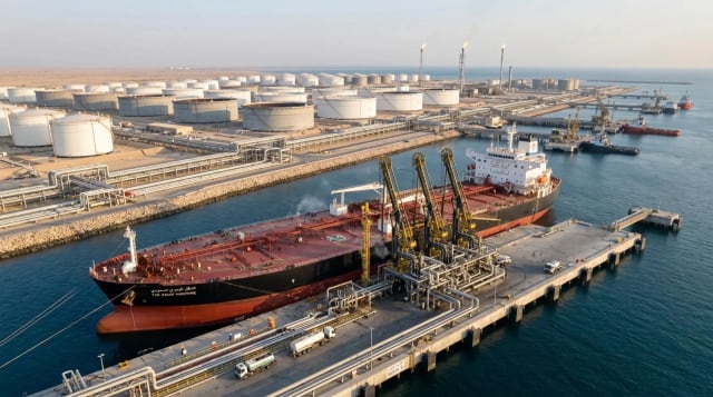Oil tanker near Saudi energy infrastructure as Brent crude crosses $100 amid Middle East tensions.