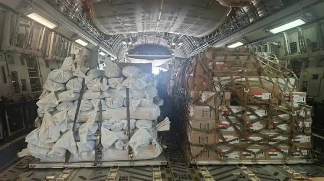 Indian Air Force delivers relief supplies to Nepal after devastating flash floods