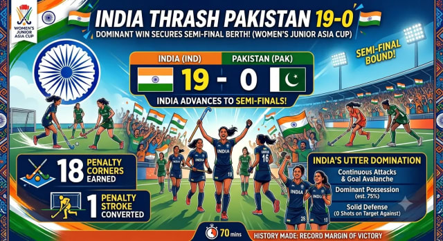 India women’s junior hockey team celebrates during 19-0 win over Pakistan