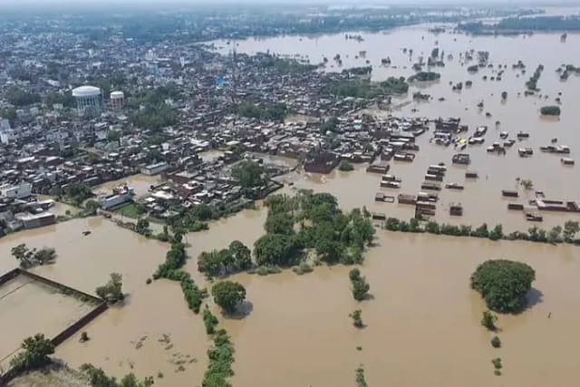 Flood-affected areas in Uttar Pradesh as rescue and relief operations continue across 25 districts