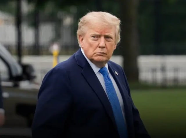 US President Donald Trump speaks about the Iran war and its impact on the November midterm elections