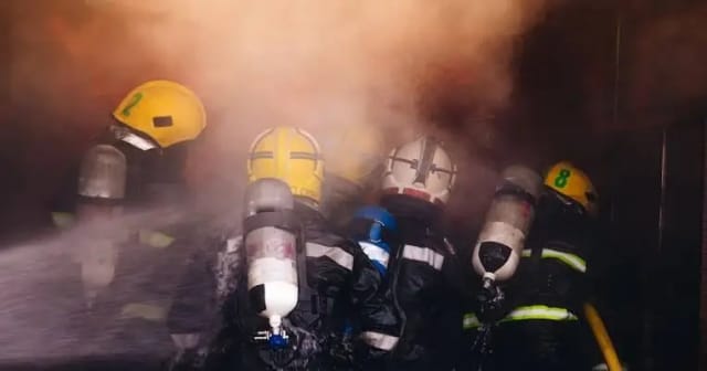 Emergency crews respond to a nursing home fire in Pitrufquén, Chile