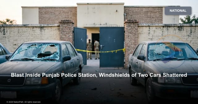 Blast Inside Punjab Police Station, Windshields of Two Cars Shattered - NationPath Image
