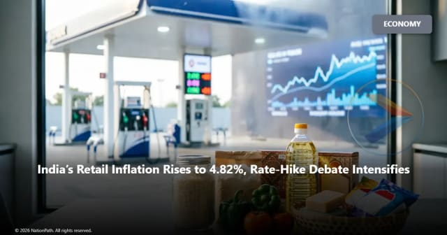 Indian retail market and household goods representing rising consumer inflation