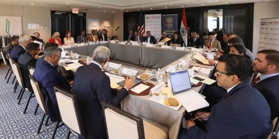 Nirmala Sitharaman addresses business leaders in Chicago