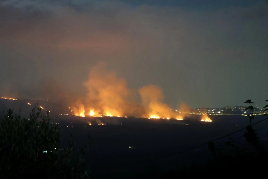 Ali al-Taher ridge in southern Lebanon amid Israel-Hezbollah conflict