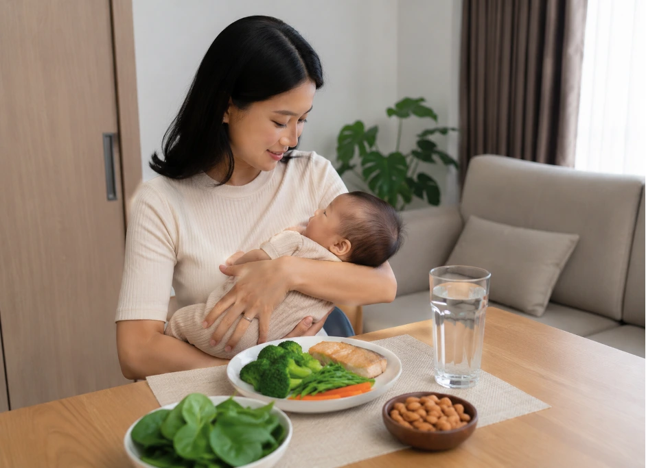 Almond dan Sayur untuk Ibu Menyusui