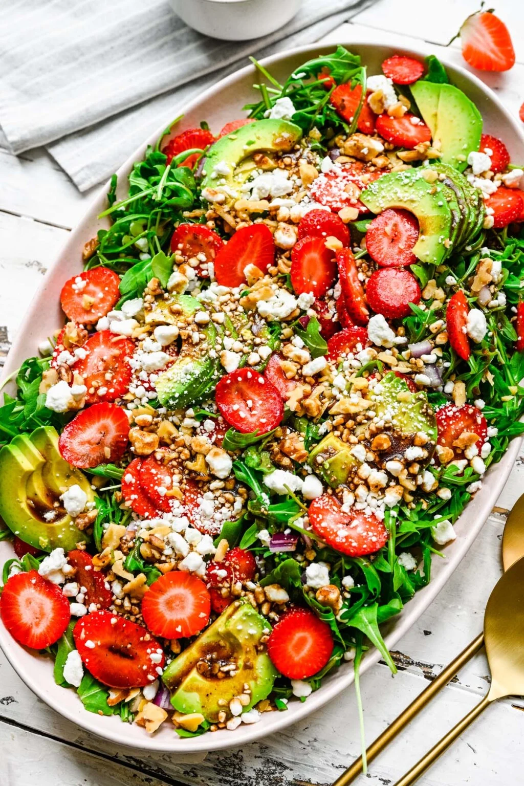 Strawberry, Goat Cheese & Arugula Salad