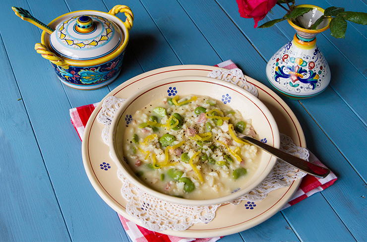 Risotto with Fava Beans and Pecorino Cheese