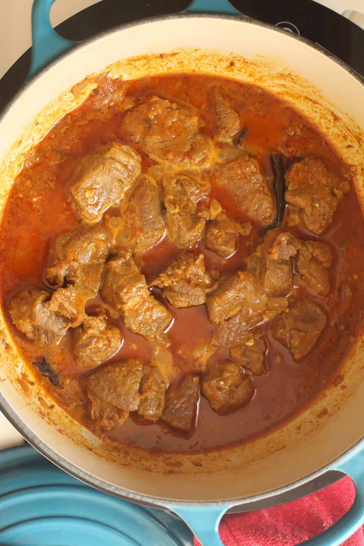 Indian Lamb Curry Flavored With Black Cardamom