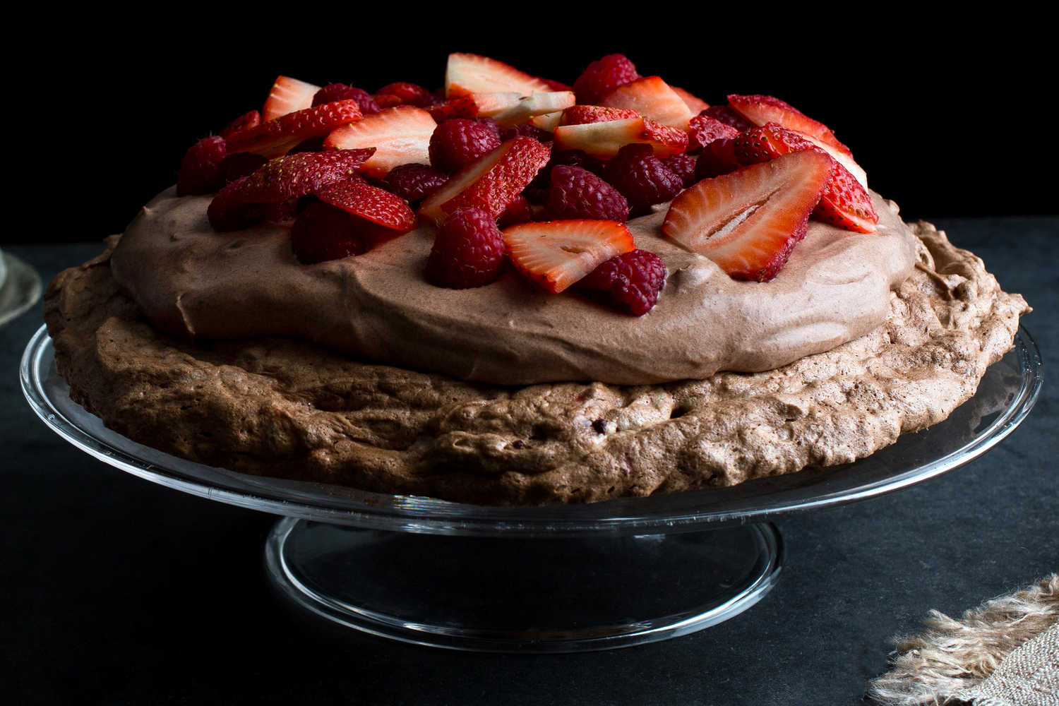 Chocolate Meringue Pavlova