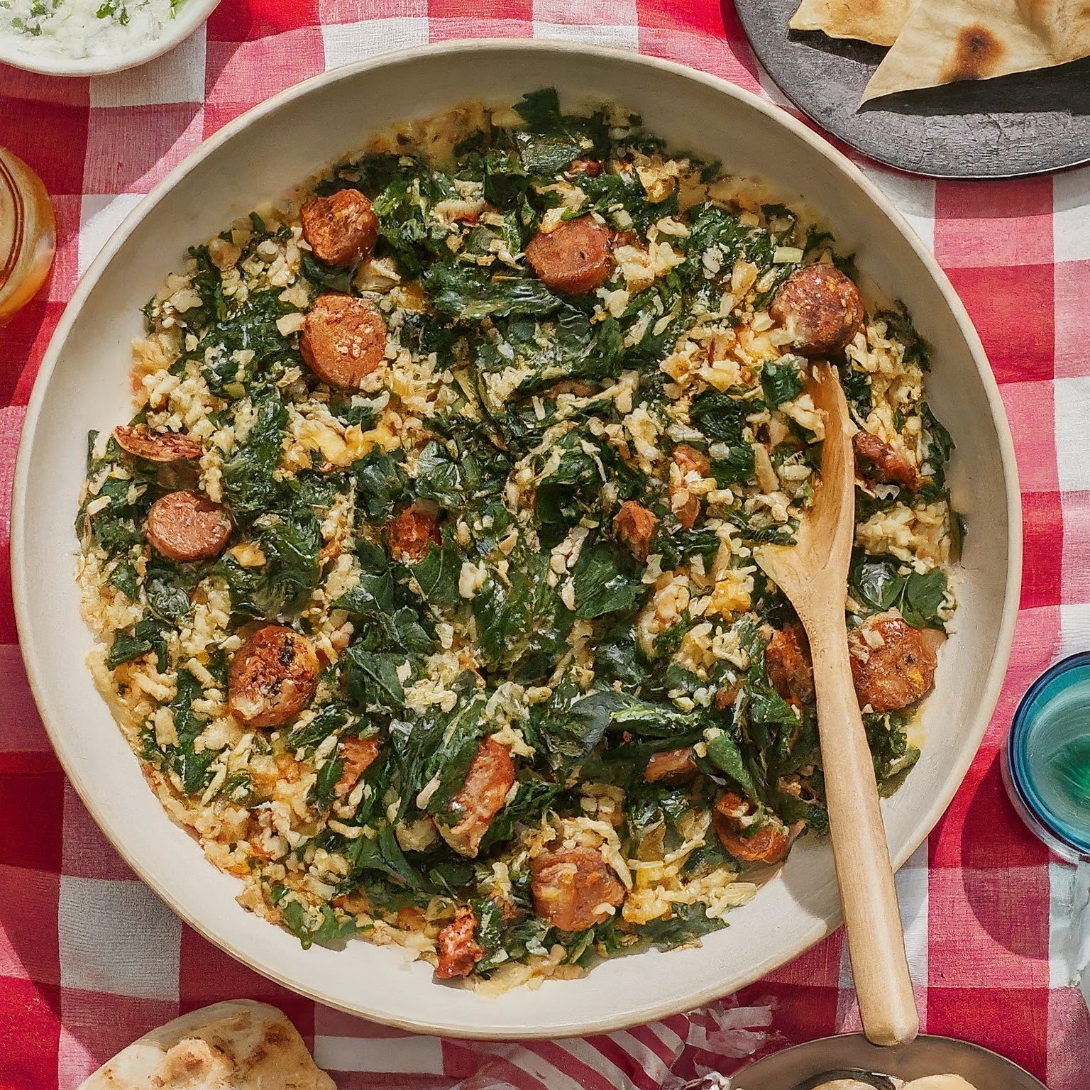 Swiss Chard Rice Bowl With Chorizo