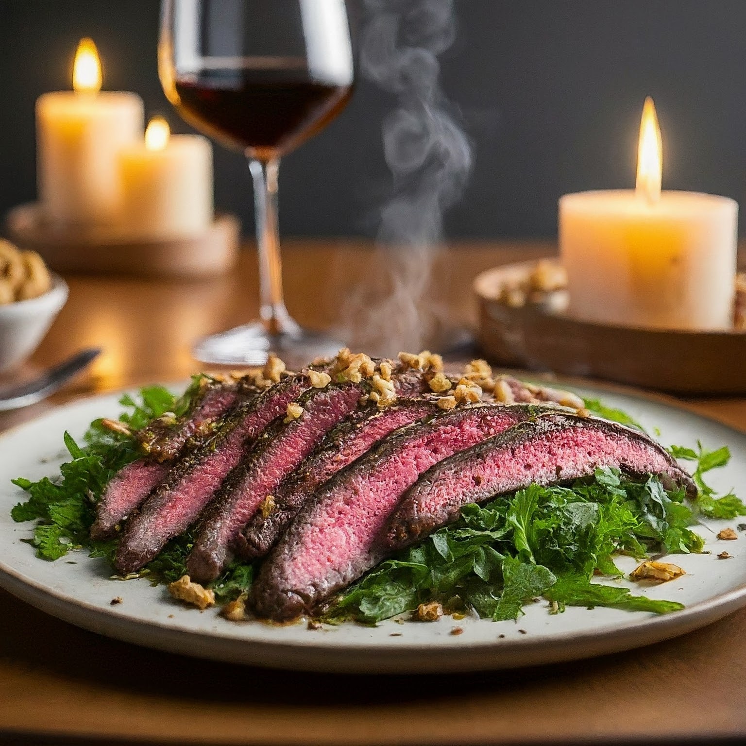Peppery Flank Steak Tagliata in the Oven