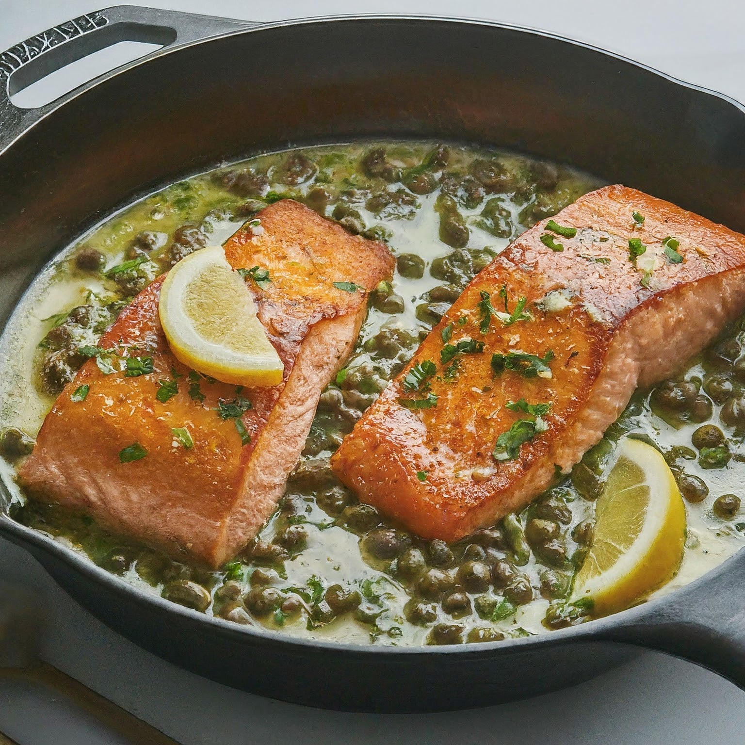 Salmon With Anchovy-Garlic Butter
