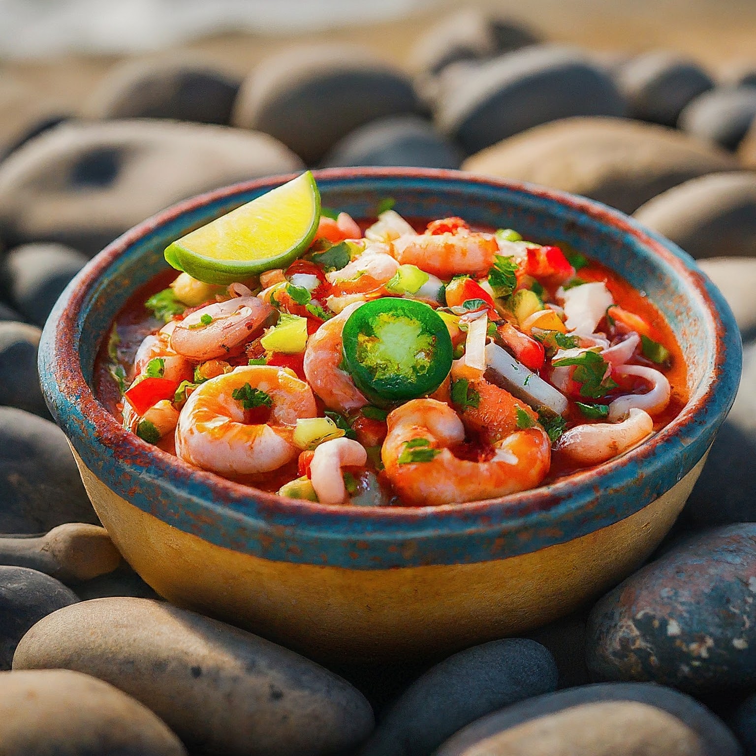 Seafood Cocktail in Spicy Red Sauce (Cóctel de Mariscos)