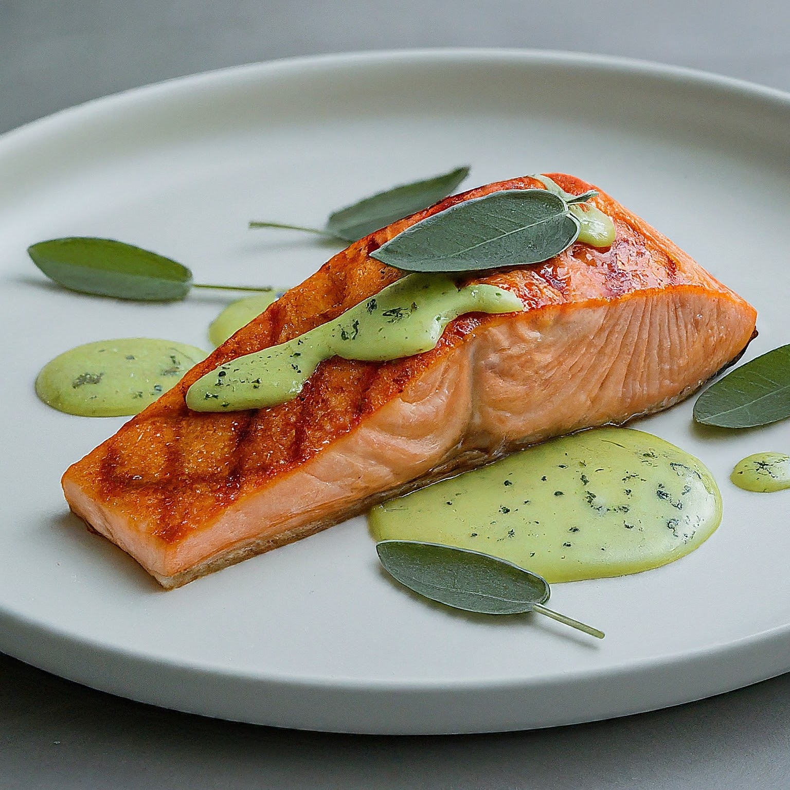 Grilled Salmon With Sage