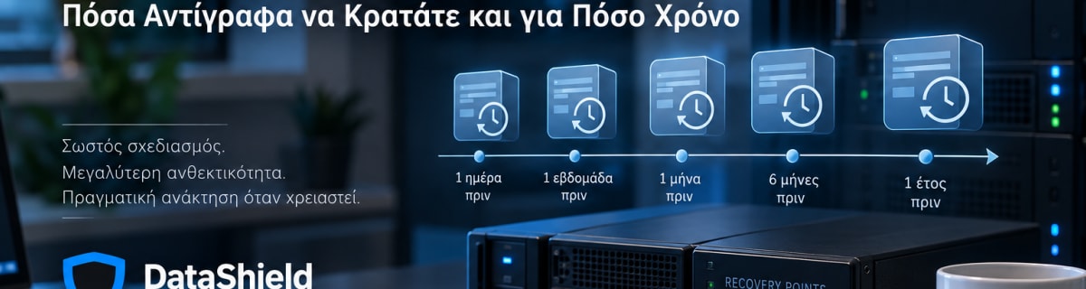 Διαχείριση πολλαπλών recovery points και περιόδων διατήρησης σε εταιρικό σύστημα backup