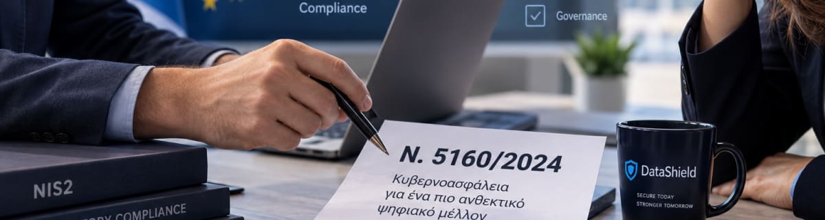 Στελέχη επιχείρησης εξετάζουν απαιτήσεις κυβερνοασφάλειας και συμμόρφωσης με τη NIS2