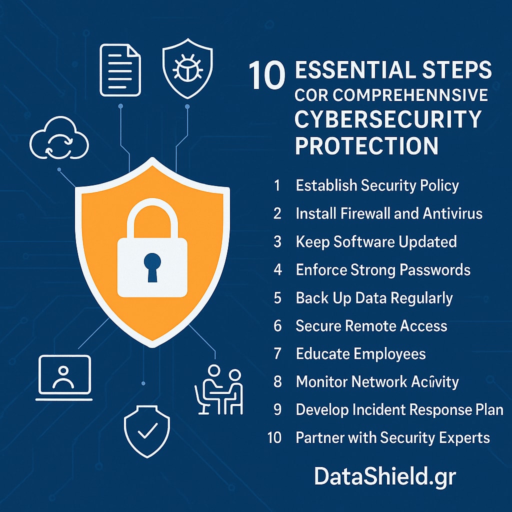 10 Απαραίτητα Βήματα για Ολοκληρωμένη Προστασία της Επιχείρησής σας από Κυβερνοεπιθέσεις