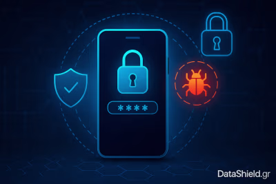 Εργαζόμενος χρησιμοποιεί εταιρικό smartphone με μηχανισμούς προστασίας από mobile malware