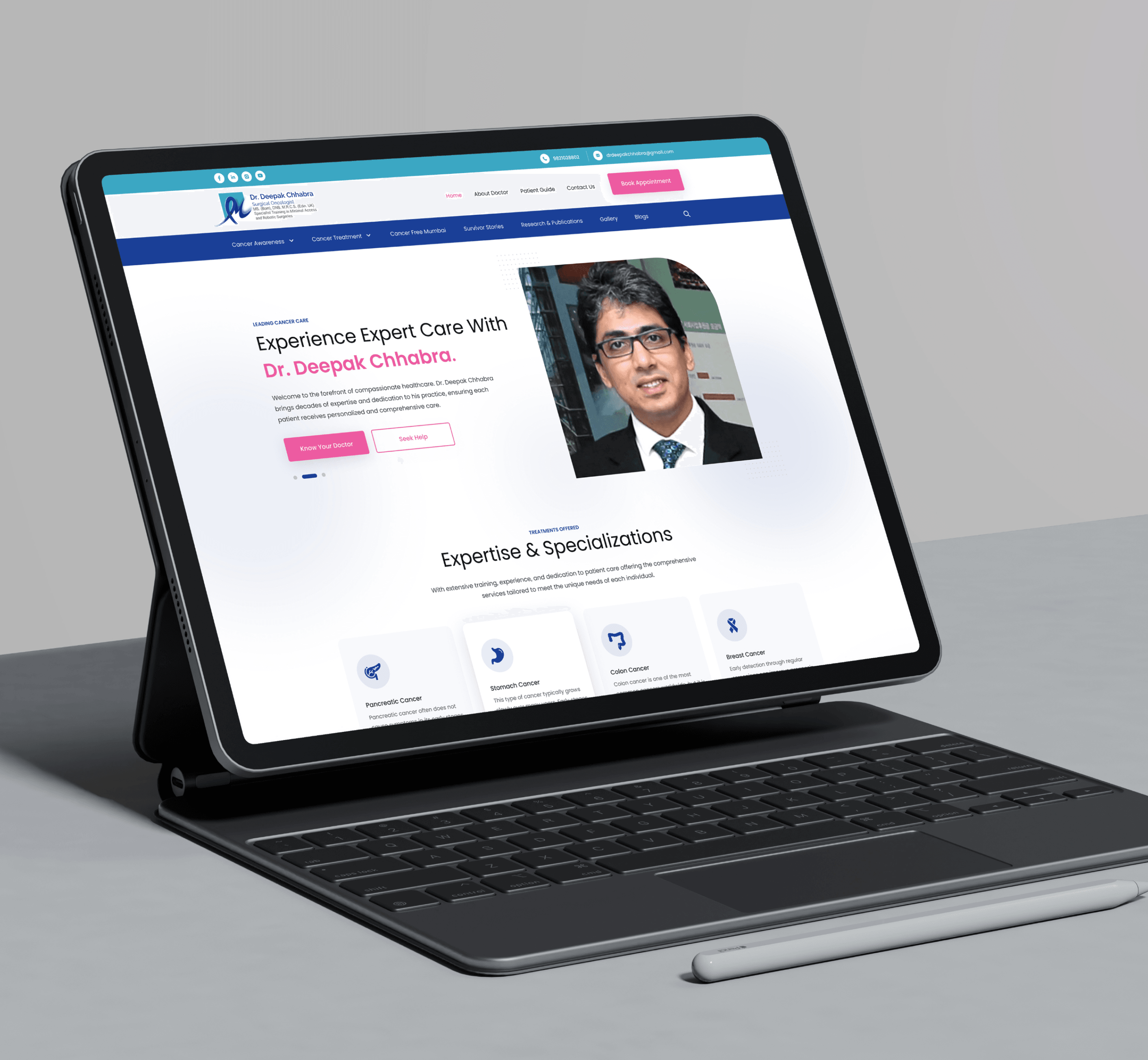 Dr. Deepak Chhabra: Boosted Patient Engagement & Drove 3.7× More Appointment Requests for Leading Oncologist