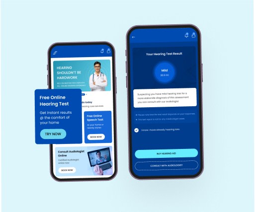 Healthcare app mockup