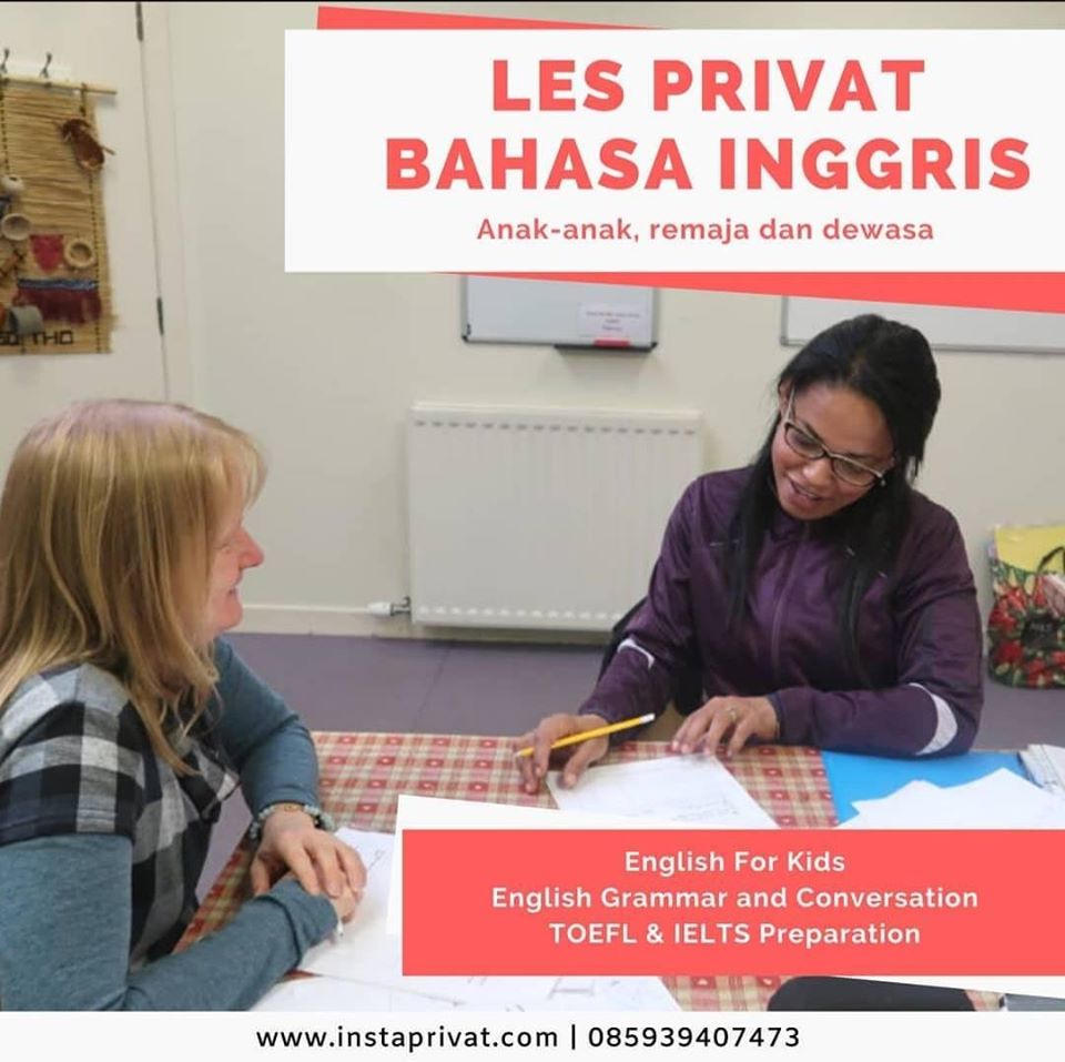 les privat english conversation guru ke rumah di Jakarta bogor depok tangerang bekasi biaya termurah