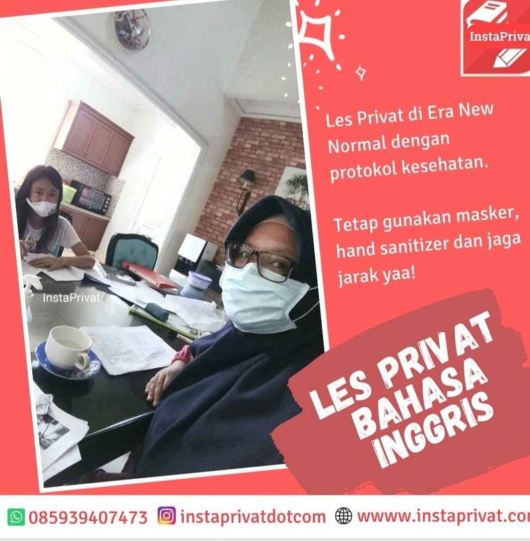 Les privat bahasa inggris di era new normal biaya terjangkau guru datang ke rumah