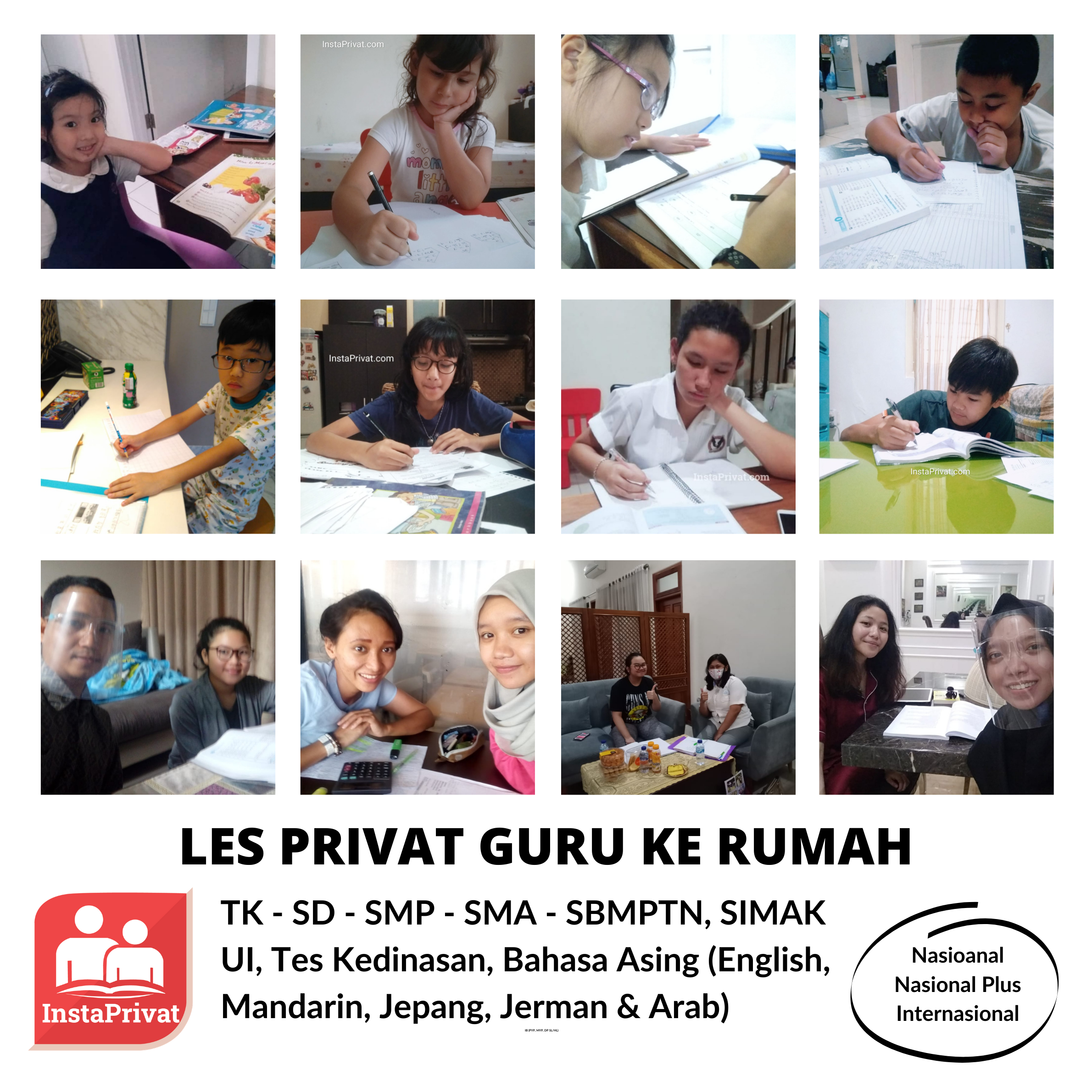Les privat terbaik di jabodetabek guru ke rumah biaya termurah TK - SD - SMP - SMA - SBMPTN - Mahasiswa - Umum