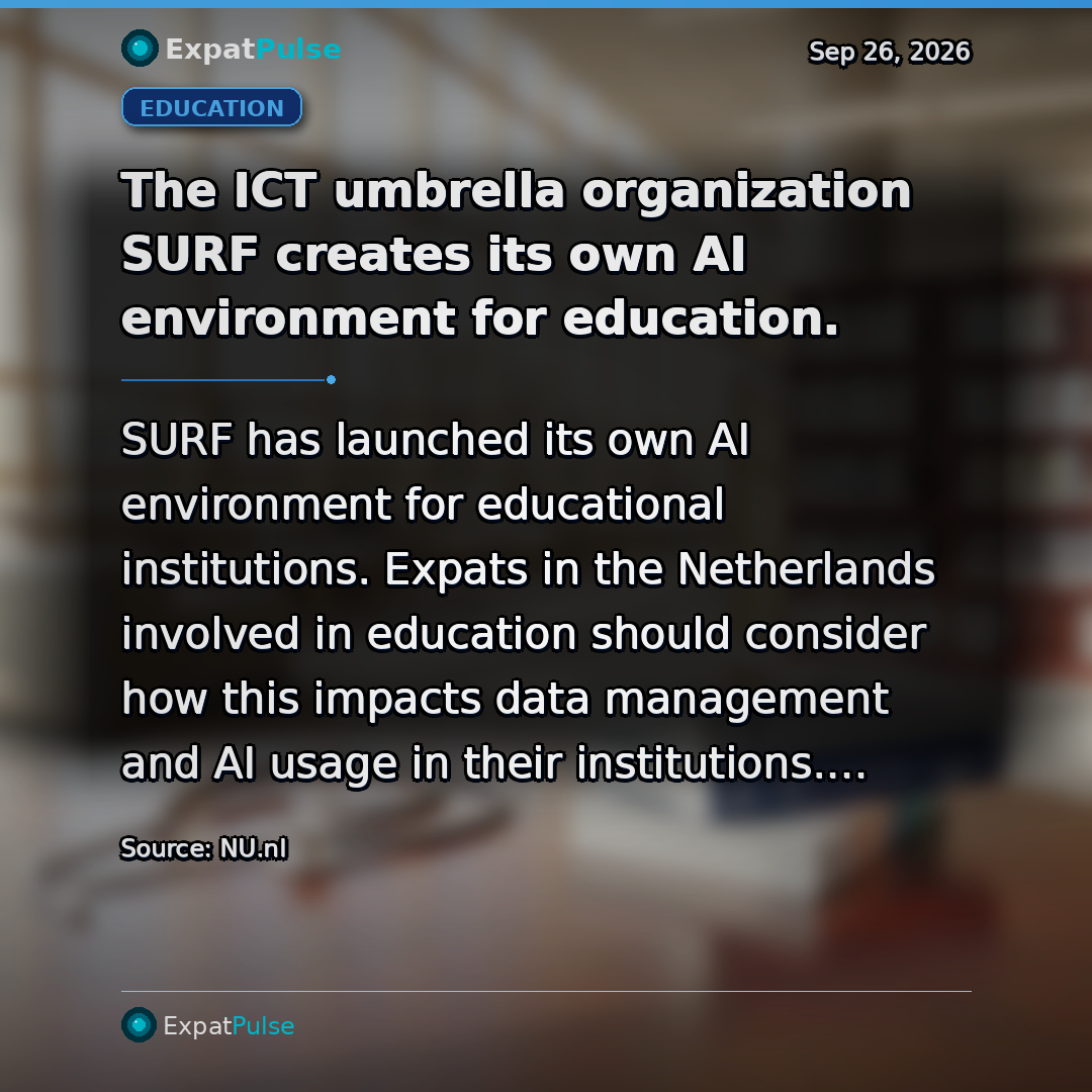 The ICT umbrella organization SURF creates its own AI environment for education.