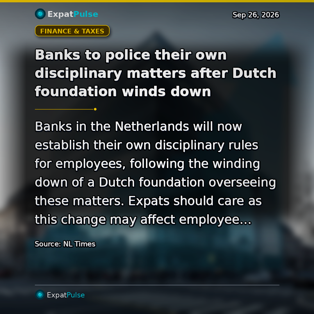 Banks to police their own disciplinary matters after Dutch foundation winds down