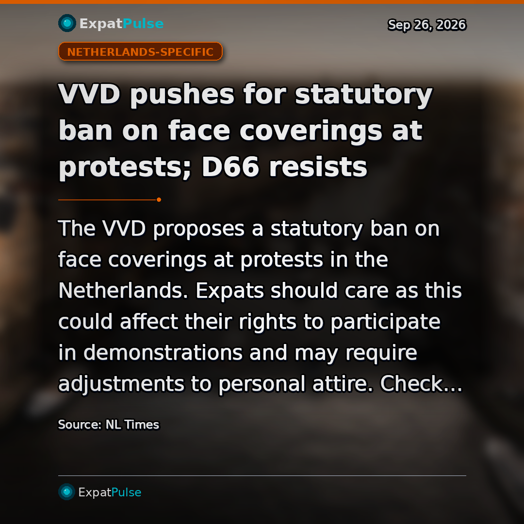 VVD pushes for statutory ban on face coverings at protests; D66 resists