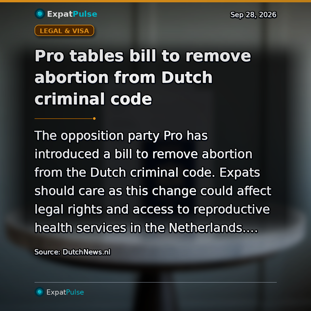 Pro tables bill to remove abortion from Dutch criminal code