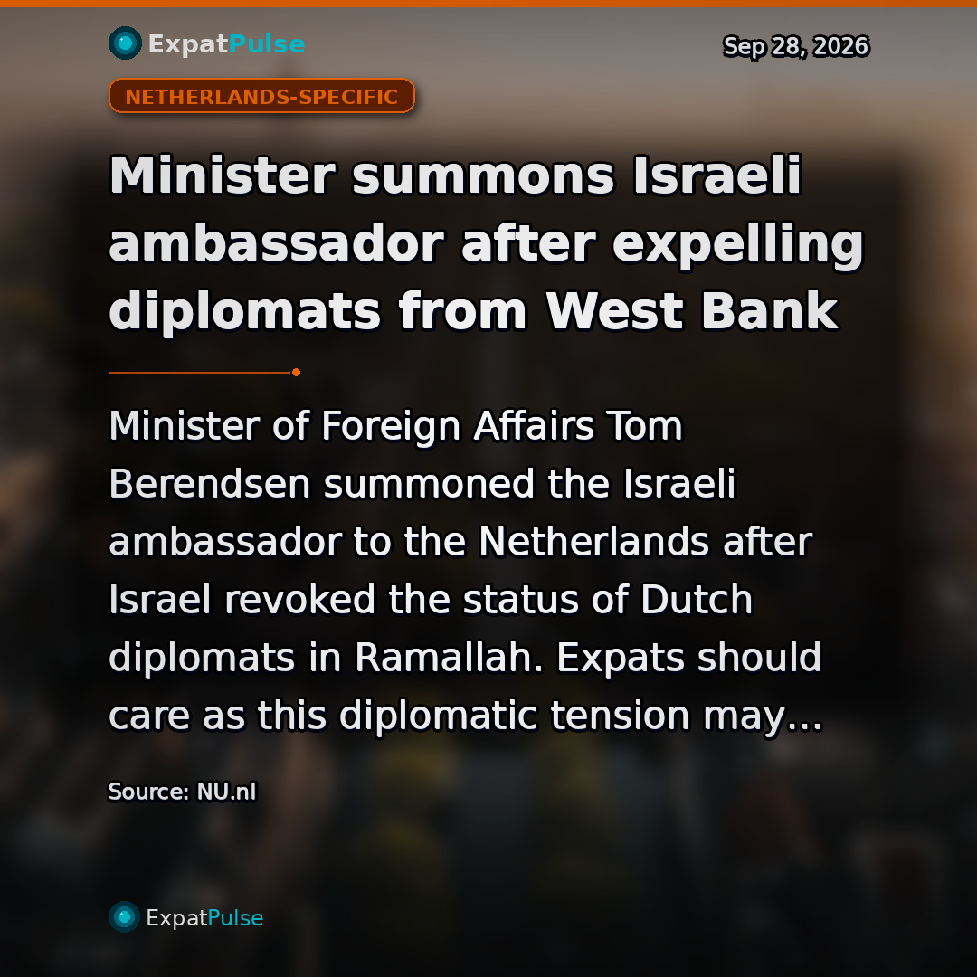 Minister summons Israeli ambassador after expelling diplomats from West Bank