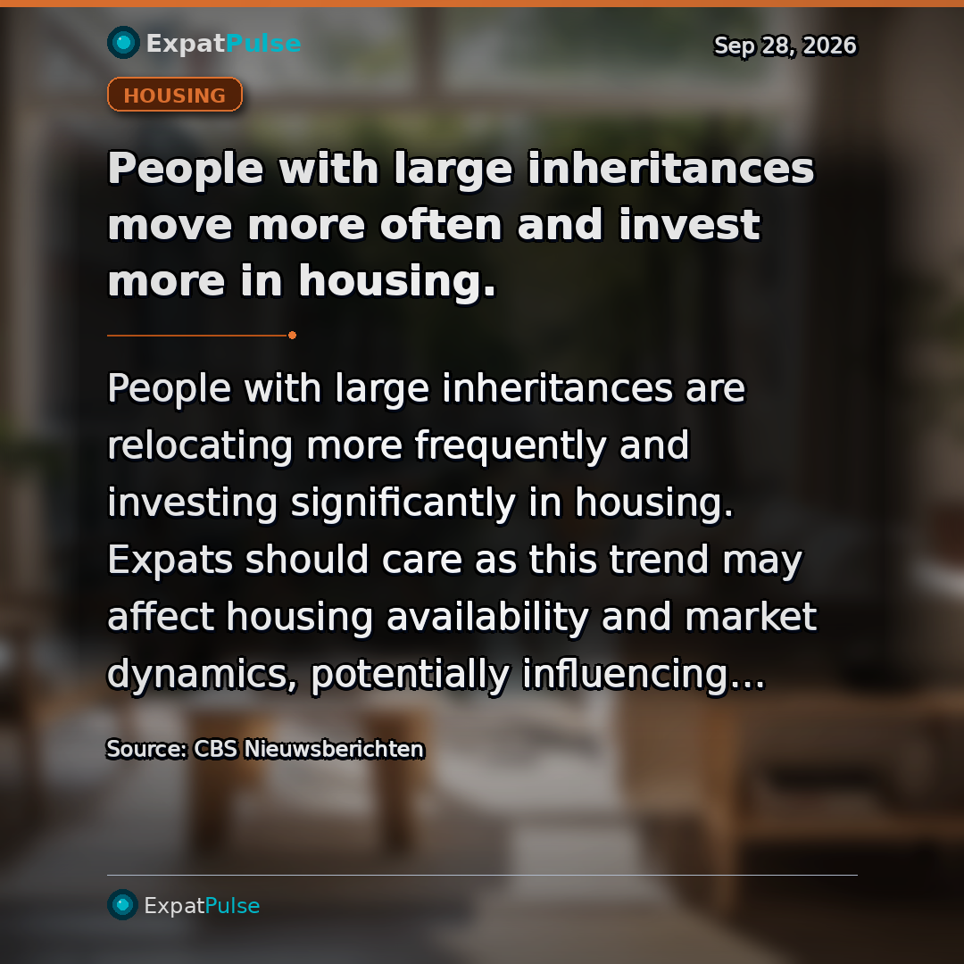 People with large inheritances move more often and invest more in housing.