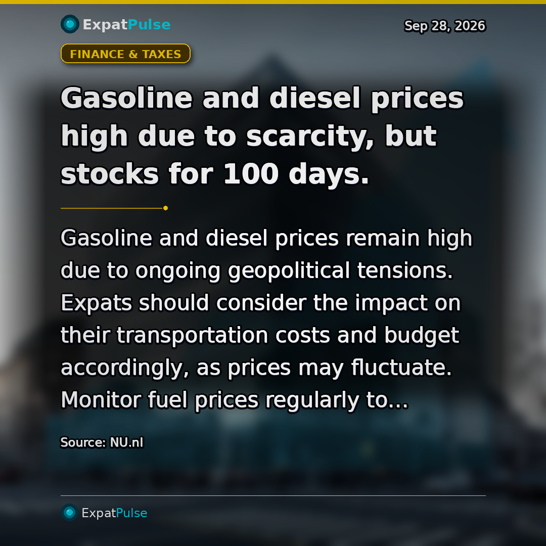 Gasoline and diesel prices high due to scarcity, but stocks for 100 days.