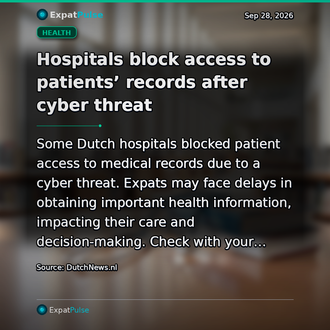 Hospitals block access to patients’ records after cyber threat