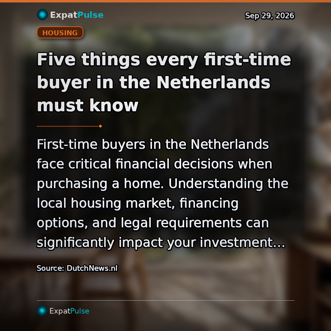 Five things every first-time buyer in the Netherlands must know
