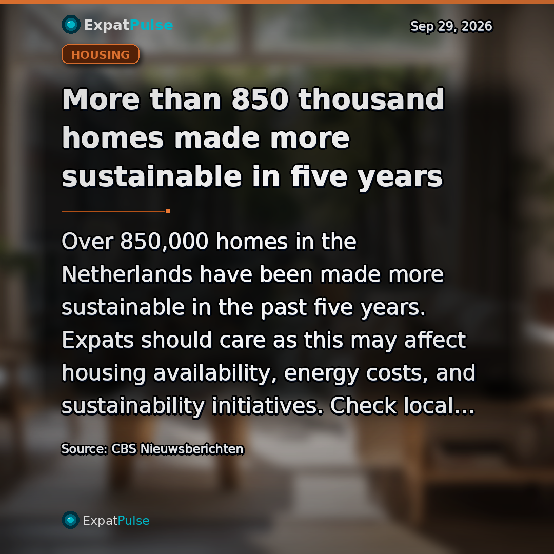 More than 850 thousand homes made more sustainable in five years