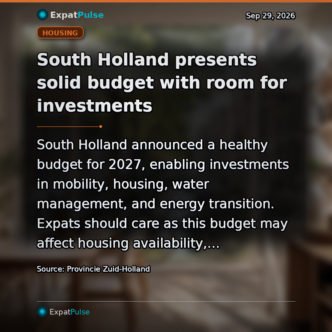 South Holland presents solid budget with room for investments